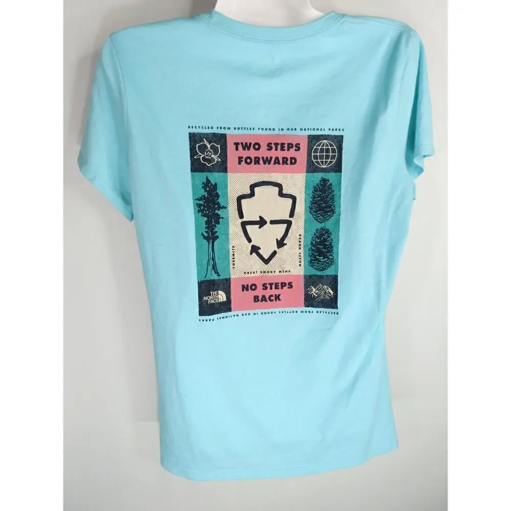 The North Face Women's Solid Crew Neck Short Sleeve T-Shirts Mint Green Size Med